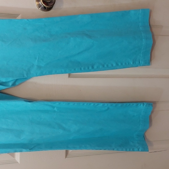 Liz Claiborne Audra Sky Blue White Tailored Straight LegTrousers Pants Size 10 - Picture 3 of 8